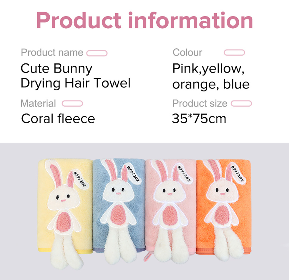 Cute Bunny Drying Hair Towel-14